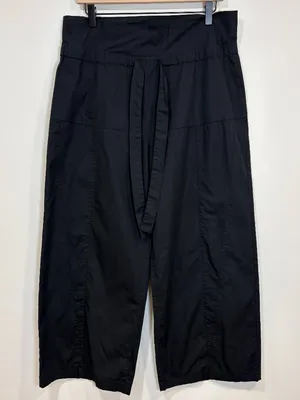 🌟 Bumpsuit 🌟 The Realxed Drawstring Poplin Wide Leg Pant Black Sz S thumbnail 4