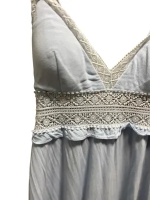 Selfie Leslie Desert Rose Maxi Dress Ice Blue Size XL Cottagecore Spring Boho thumbnail 8