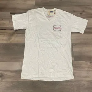 Pressbox University of Alabama crimson tide v neck women’s T-shirt short sleeve white thumbnail 1