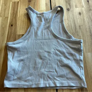 H&M Divided Ribbed Racerback Tank Top – Beige (Size L) thumbnail 5