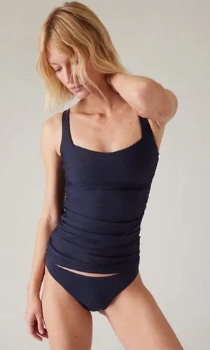 Athleta Square Neck Bra Cup Tankini‎ Sz 34B/C in Black NEW thumbnail 1
