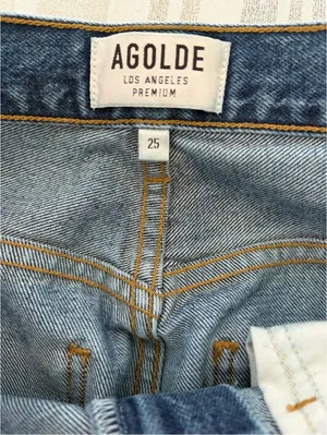 Agolde Vintage High Rise Flare Medium Wash Size 25 Cotton Retro Bohemian Denim thumbnail 5