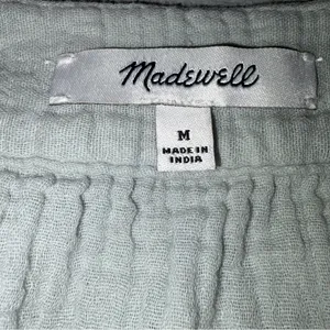 Madewell Glassware Blue Lightspun Butterfly Square Neck Cotton Gauze Mini Dress thumbnail 8