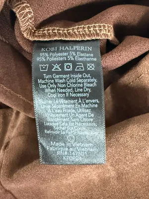 Kobi Halperin Brown Faux Suede Pull On Pants Size Medium thumbnail 6