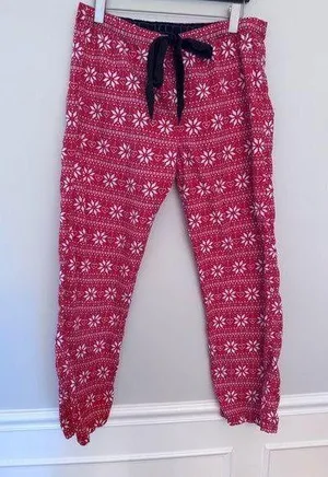Victoria's Secret vintage PINK Ho Ho Ho Christmas Holiday PJ Pants size medium thumbnail 1
