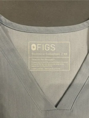 NWOT Figs Casma Scrub Top | Dusty Blue thumbnail 4