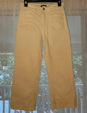 Buffalo David Bitton White Brigette High-Rise Crop Pant Size 4/27 thumbnail 1