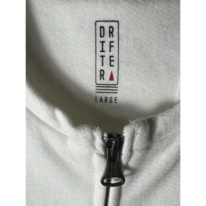 Drifter Jacket Size Women’s‎ L White Full Zip With Fishnet Sleeves EUC #G3-5 thumbnail 6