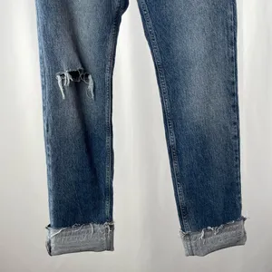 Free People Cuffed Slim‎ Boyfriend Jean in Mid Blue Size 26 thumbnail 3