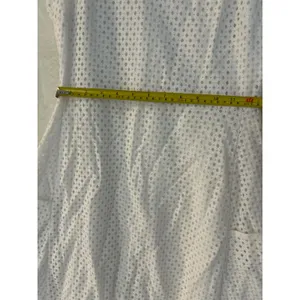Banana‎ Republic White Eyelet Sleeveless V-Neck Midi Dress with Pockets Size 2 thumbnail 5
