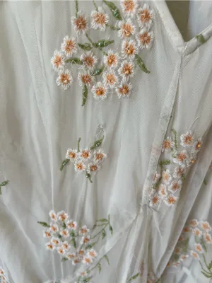 Free People Embroidered Holding On Convertible Maxi Dress in Cream thumbnail 5