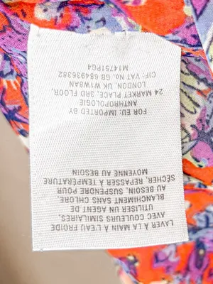Anthropologie Meadow Rue Floral Colorblock Sleeveless Top, EUC, Medium thumbnail 13