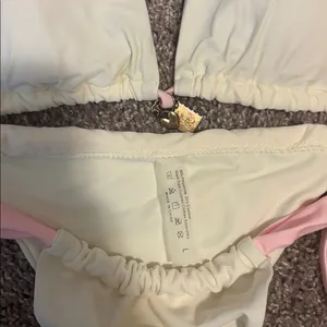 SheIn Cream Bikini with Light Pink straps thumbnail 2