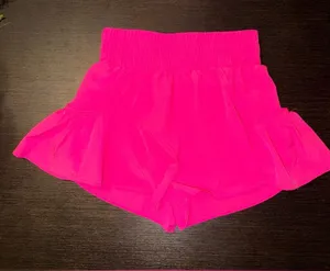 Women’s High-Waist Hot Pink Athletic Shorts With pockets! thumbnail 1