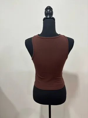 SheIn Brown Crop Top thumbnail 2