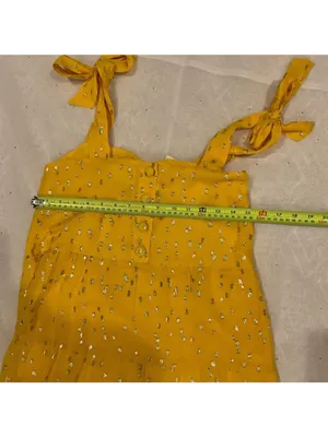 SALE NWT SÉZANE ANNIE MAXI DRESS Golden yellow SZ4 silk BUST 30IN run small thumbnail 6