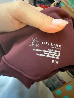 Aerie Maroon Real Me High Rise 7/8 Leggings thumbnail 3