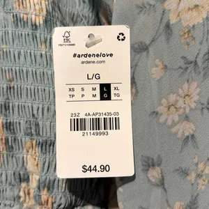 Ardene NWT Floral Ruffle Smocked On Off Shoulder Tiered Dress Size L Whimsical thumbnail 4