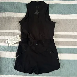 Lululemon Nulux Zip-Up Track Bodysuit 3" 8 Running Black NWT thumbnail 4