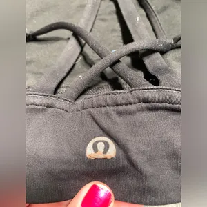Lululemon soul cycle Black Women's strappy Sports Bra 6 thumbnail 4