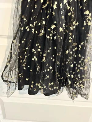 Lulus Favorite Moment Gold and Black Star Print Skater Dress Size S thumbnail 14