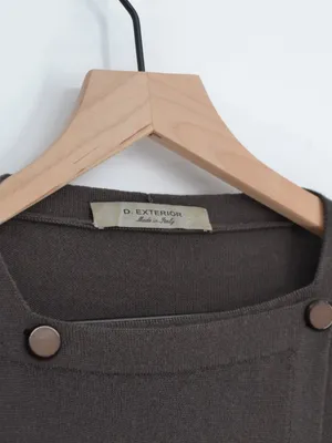 D. Exterior Wool Wrap Front Cardigan Grey M thumbnail 4