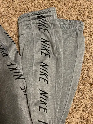 Nike Gray Women’s Logo Joggers with Black Branding thumbnail 2