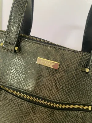 Designer Kate spade New York parliament square exotic satchel bag thumbnail 2