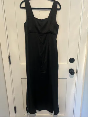 Princess Polly Lynsey V-Neck Satin Maxi Dress Size 8 thumbnail 5