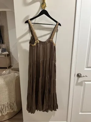 FREE PEOPLE Isadora Midi Dress in Green Size Small thumbnail 6