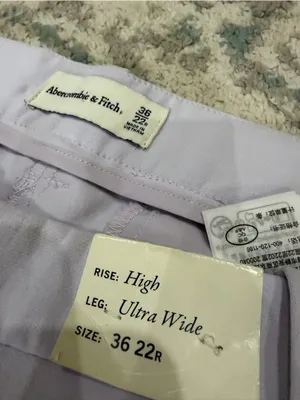 Abercrombie & Fitch NWT Lavender High Rise Ultra Wide Pants 22R 36 thumbnail 5