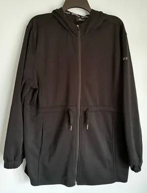 Spyder Hooded Waist Drawstring Jacket Black Women's XL thumbnail 1