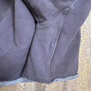 TNA Aritzia Charcoal Gray Cozy AF Fleece Cropped Long Sleeve Sweater Small 1 thumbnail 6
