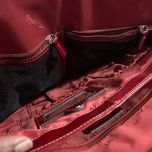 Fossil Elegant Red Leather Tote Bag thumbnail 11