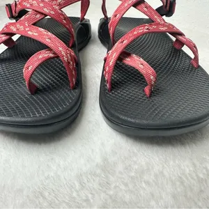 Chaco Arch Support Women's Sandals in Pink Adjustable Straps in Black Sole W9 thumbnail 14