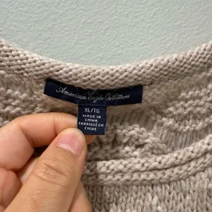 American Eagle Outfitters Cream Knit Sweater thumbnail 6