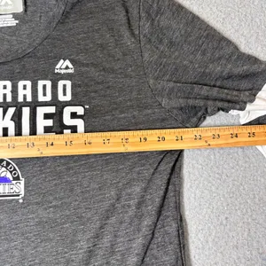 NEW Majestic Colorado Rockies MLB Womens XL Gray 3/4 Sleeve Graphic T-Shirt Soft thumbnail 5