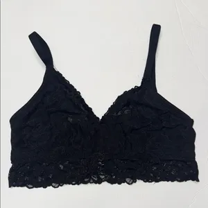 Victoria's Secret Black Lace Bralette XL unlined thumbnail 1