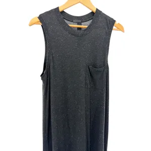 ATM Anthony Thomas Melillo Black Speckled‎ Maxi Pocket Jersey Tank Dress Large thumbnail 6