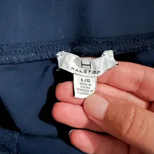 H by‎ halston pull on blue pants L thumbnail 5