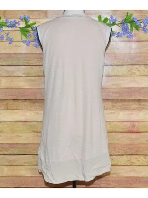 LOGO By Lori Goldstein Ladies Brown Tank Top Size M Casual Neutral Closet Staple thumbnail 6