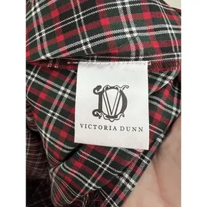 Victoria Dunn Stewart Tartan Plaid Maxi Dress Size XS Red Folly Holly‎ New $195 thumbnail 7