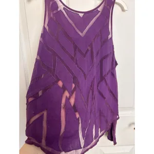 Free People Purple Ethereal Daze Ginger Tank M Sheer Mesh Fairycore Boho thumbnail 5