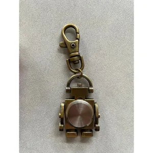 Vintage Women's Bronze Robot Keychain Watch thumbnail 2