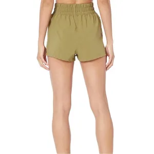Free People Movement Next Round Shorts - Olive Green thumbnail 3