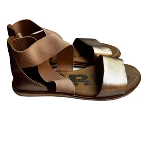 Sorel Ella II Bronze Gold Metallic Ash Slide Sandals Gladiator Size 7.5 Ankle‎ thumbnail 2
