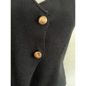 Black vest with gold tone buttons. Small thumbnail 3