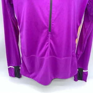 New Balance Women’s Purple/Yellow/Gray Colorblock 1/2 Zip Pullover Hoodie-Size M thumbnail 3