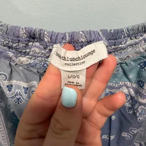 Beachlunchlounge‎ Tiered Sundress Blue Large Boho Patchwork Summer Beach thumbnail 2