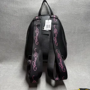 Ed Hardy Mini Backpack Pink‎ Black Skull Rhinestone Y2K NWT Vegan Leather thumbnail 2